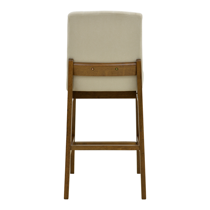 Σκαμπό μπαρ Dalby pakoworld καρυδί rubberwood και εκρού ύφασμα 50x45x102,5εκ Σκαμπό μπαρ Dalby pakoworld καρυδί rubberwood και εκρού ύφασμα 50x45x102,5εκ