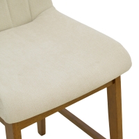 Σκαμπό μπαρ Dalby pakoworld καρυδί rubberwood και εκρού ύφασμα 50x45x102,5εκ Σκαμπό μπαρ Dalby pakoworld καρυδί rubberwood και εκρού ύφασμα 50x45x102,5εκ