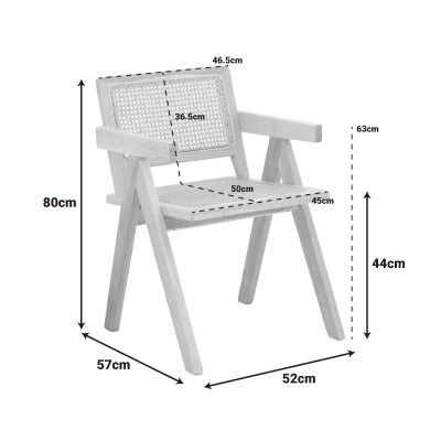 Πολυθρόνα Winslow pakoworld rubberwood-rattan σε φυσική απόχρωση 51x54x80εκ Πολυθρόνα Winslow pakoworld rubberwood-rattan σε φυσική απόχρωση 51x54x80εκ