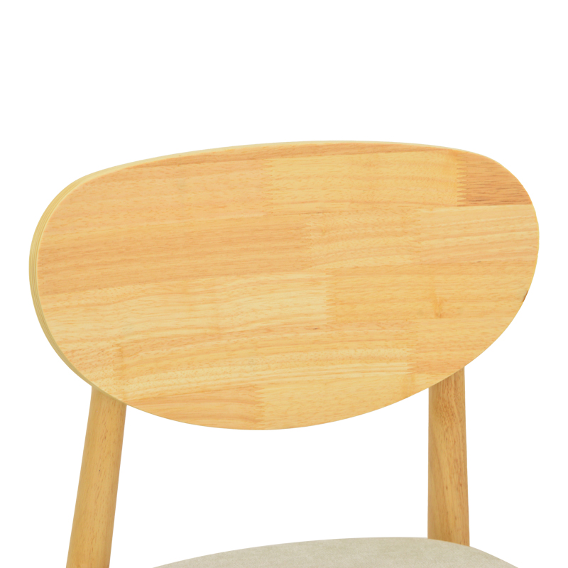 Καρέκλα Cardith pakoworld rubberwood-plywood σε φυσική απόχρωση-ύφασμα γκρι-μπεζ 48x51x78εκ Καρέκλα Cardith pakoworld rubberwood-plywood σε φυσική απόχρωση-ύφασμα γκρι-μπεζ 48x51x78εκ