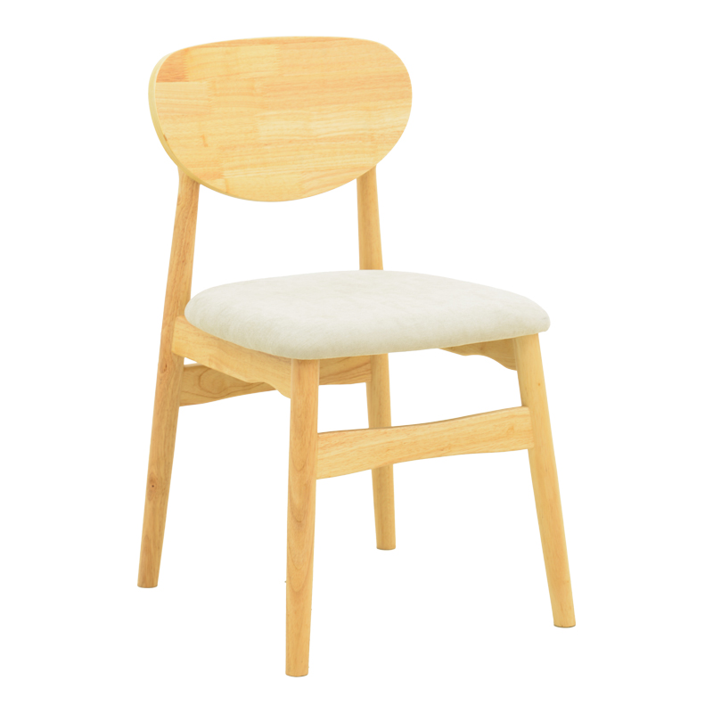 Καρέκλα Cardith pakoworld rubberwood-plywood σε φυσική απόχρωση-ύφασμα γκρι-μπεζ 48x51x78εκ Καρέκλα Cardith pakoworld rubberwood-plywood σε φυσική απόχρωση-ύφασμα γκρι-μπεζ 48x51x78εκ