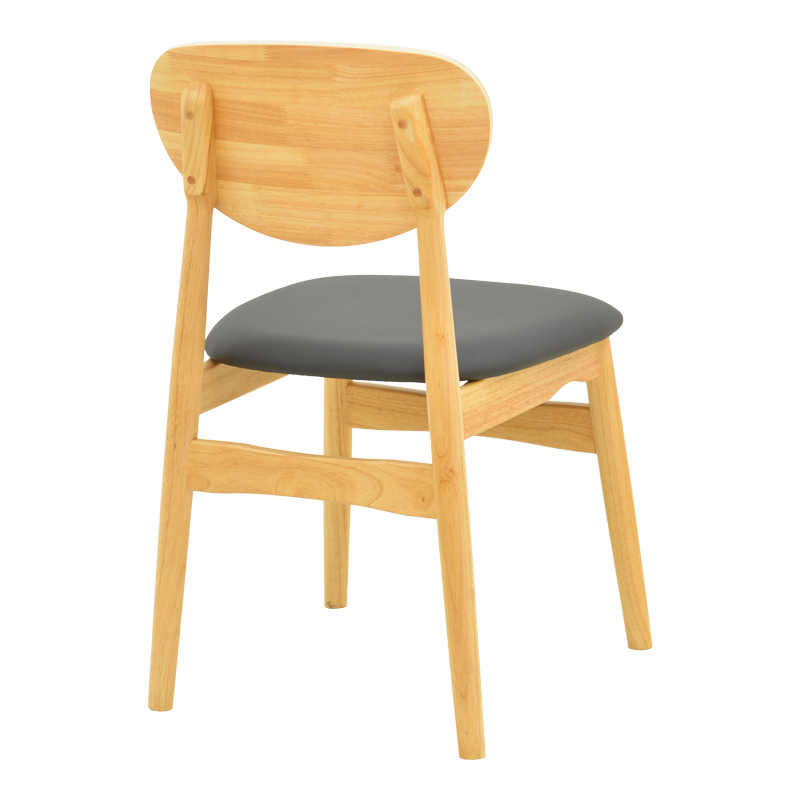 Καρέκλα Cardith pakoworld rubberwood-plywood σε φυσική απόχρωση-pu μαύρο 48x51x78εκ Καρέκλα Cardith pakoworld rubberwood-plywood σε φυσική απόχρωση-pu μαύρο 48x51x78εκ