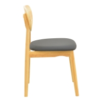 Καρέκλα Cardith pakoworld rubberwood-plywood σε φυσική απόχρωση-pu μαύρο 48x51x78εκ Καρέκλα Cardith pakoworld rubberwood-plywood σε φυσική απόχρωση-pu μαύρο 48x51x78εκ