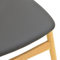 Καρέκλα Cardith pakoworld rubberwood-plywood σε φυσική απόχρωση-pu μαύρο 48x51x78εκ Καρέκλα Cardith pakoworld rubberwood-plywood σε φυσική απόχρωση-pu μαύρο 48x51x78εκ