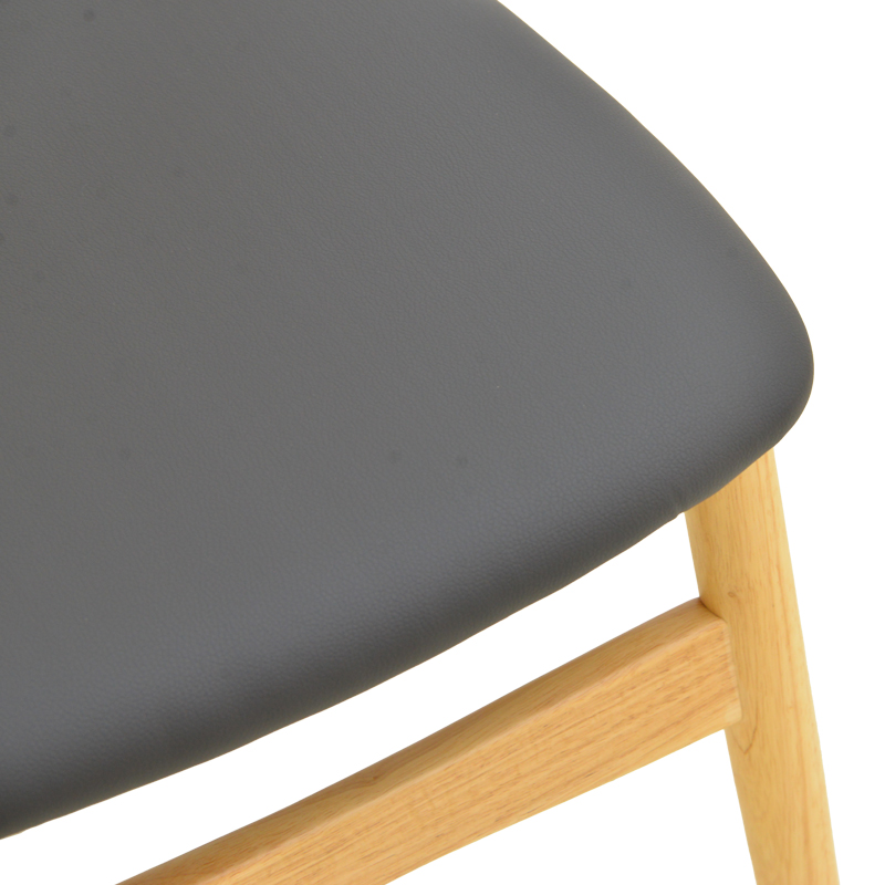 Καρέκλα Cardith pakoworld rubberwood-plywood σε φυσική απόχρωση-pu μαύρο 48x51x78εκ Καρέκλα Cardith pakoworld rubberwood-plywood σε φυσική απόχρωση-pu μαύρο 48x51x78εκ