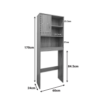Έπιπλο μπάνιου Tazien pakoworld σε λευκή απόχρωση 60x24x168.5εκ Έπιπλο μπάνιου Tazien pakoworld σε λευκή απόχρωση 60x24x168.5εκ