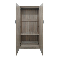 Ντουλάπα δίφυλλη Athos pakoworld σε Sonoma απόχρωση 80x42x180εκ