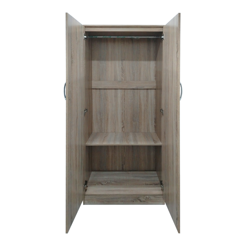 Ντουλάπα δίφυλλη Athos pakoworld σε Sonoma απόχρωση 80x42x180εκ