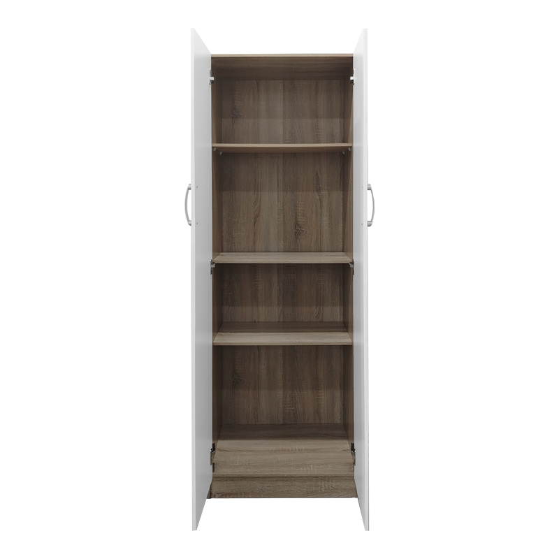 Ντουλάπα δίφυλλη Athos pakoworld σε sonoma-λευκή απόχρωση 60x42x180εκ Ντουλάπα δίφυλλη Athos pakoworld σε sonoma-λευκή απόχρωση 60x42x180εκ