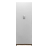 Ντουλάπα δίφυλλη Athos pakoworld σε sonoma-λευκή απόχρωση 60x42x180εκ Ντουλάπα δίφυλλη Athos pakoworld σε sonoma-λευκή απόχρωση 60x42x180εκ