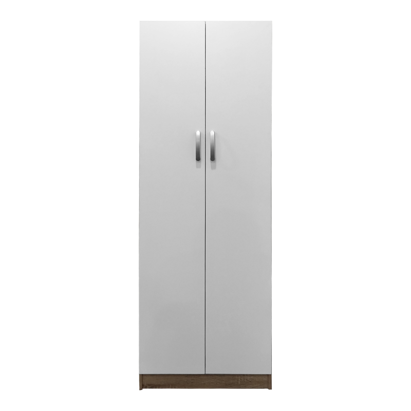 Ντουλάπα δίφυλλη Athos pakoworld σε sonoma-λευκή απόχρωση 60x42x180εκ Ντουλάπα δίφυλλη Athos pakoworld σε sonoma-λευκή απόχρωση 60x42x180εκ