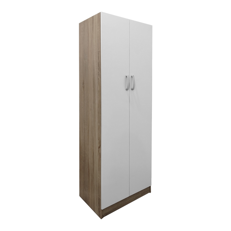 Ντουλάπα δίφυλλη Athos pakoworld σε sonoma-λευκή απόχρωση 60x42x180εκ Ντουλάπα δίφυλλη Athos pakoworld σε sonoma-λευκή απόχρωση 60x42x180εκ