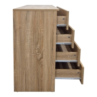 Συρταριέρα Athos pakoworld σε sonoma απόχρωση 80x40x79εκ