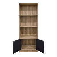 Βιβλιοθήκη Tekaro pakoworld sonoma-ανθρακί 60x29x166εκ Βιβλιοθήκη Tekaro pakoworld sonoma-ανθρακί 60x29x166εκ
