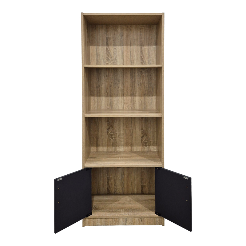 Βιβλιοθήκη Tekaro pakoworld sonoma-ανθρακί 60x29x166εκ Βιβλιοθήκη Tekaro pakoworld sonoma-ανθρακί 60x29x166εκ