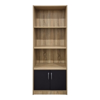 Βιβλιοθήκη Tekaro pakoworld sonoma-ανθρακί 60x29x166εκ Βιβλιοθήκη Tekaro pakoworld sonoma-ανθρακί 60x29x166εκ