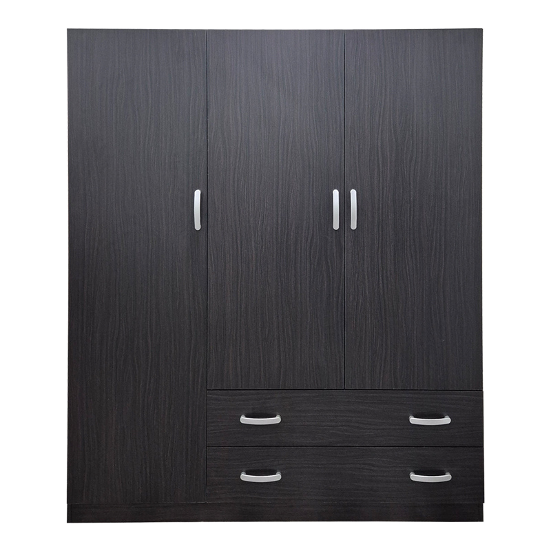 Ντουλάπα τρίφυλλη με 2 συρτάρια Alvia pakoworld wenge150x51x180εκ Ντουλάπα τρίφυλλη με 2 συρτάρια Alvia pakoworld wenge150x51x180εκ