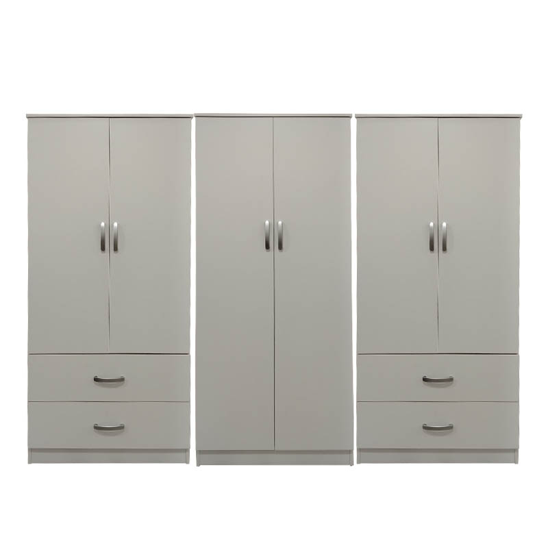 Ντουλάπα εξάφυλλη Athos pakoworld λευκή 240x42x180εκ Ντουλάπα εξάφυλλη Athos pakoworld λευκή 240x42x180εκ