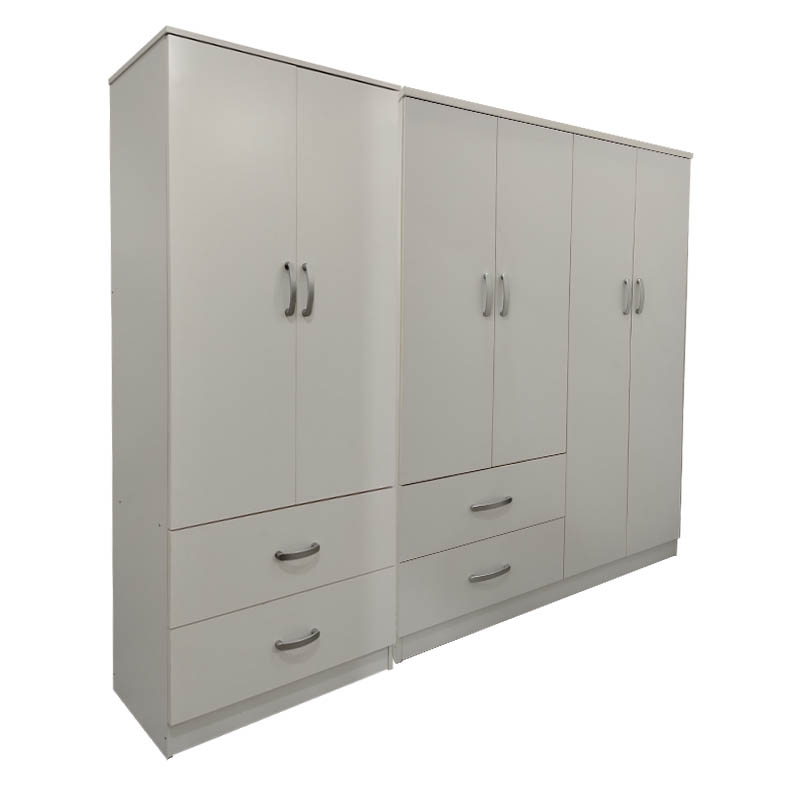 Ντουλάπα εξάφυλλη Athos pakoworld λευκή 200,5x42x180εκ Ντουλάπα εξάφυλλη Athos pakoworld λευκή 200,5x42x180εκ