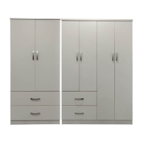 Ντουλάπα εξάφυλλη Athos pakoworld λευκή 200,5x42x180εκ Ντουλάπα εξάφυλλη Athos pakoworld λευκή 200,5x42x180εκ