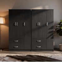Ντουλάπα εξάφυλλη Athos pakoworld wenge 180x42x180εκ Ντουλάπα εξάφυλλη Athos pakoworld wenge 180x42x180εκ