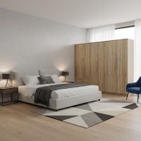 Ντουλάπα εξάφυλλη Athos I pakoworld sonoma 240x42x180εκ Ντουλάπα εξάφυλλη Athos I pakoworld sonoma 240x42x180εκ