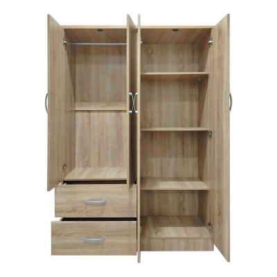 Ντουλάπα εξάφυλλη Athos Ι pakoworld sonoma 200.5x42x180εκ Ντουλάπα εξάφυλλη Athos Ι pakoworld sonoma 200.5x42x180εκ
