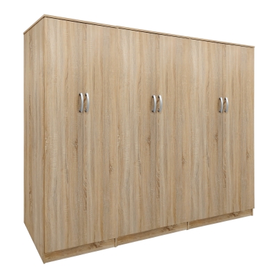 Ντουλάπα εξάφυλλη Athos ΙΙ pakoworld sonoma 240x42x180εκ Ντουλάπα εξάφυλλη Athos ΙΙ pakoworld sonoma 240x42x180εκ