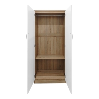 Ντουλάπα πεντάφυλλη Athos I pakoworld sonoma-λευκό 170x42x180εκ