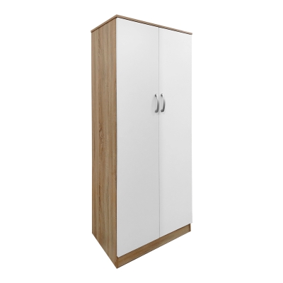 Ντουλάπα τετράφυλλη Athos Ι pakoworld sonoma-λευκό 160x42x180εκ Ντουλάπα τετράφυλλη Athos Ι pakoworld sonoma-λευκό 160x42x180εκ