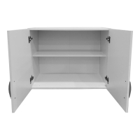 Ντουλάπα τετράφυλλη με πατάρι Athos pakoworld λευκή 160x42x240εκ