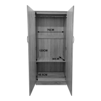 Ντουλάπα εξάφυλλη με πατάρι Athos pakoworld λευκή 240x42x240εκ Ντουλάπα εξάφυλλη με πατάρι Athos pakoworld λευκή 240x42x240εκ