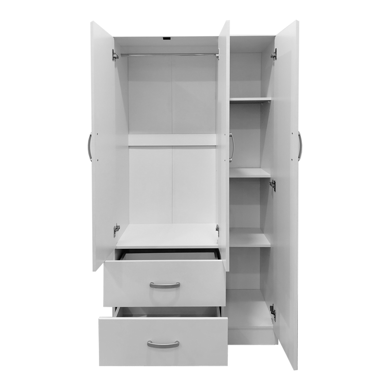 Ντουλάπα εξάφυλλη με πατάρι Athos pakoworld λευκή 180x42x240εκ Ντουλάπα εξάφυλλη με πατάρι Athos pakoworld λευκή 180x42x240εκ