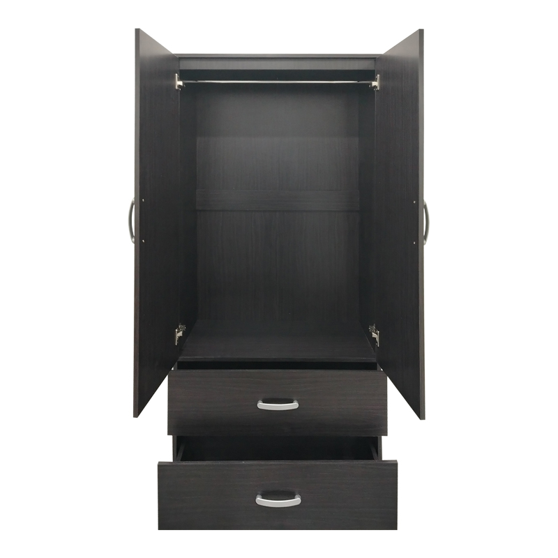 Ντουλάπα τετράφυλλη με πατάρι Athos pakoworld wenge 160x42x240εκ