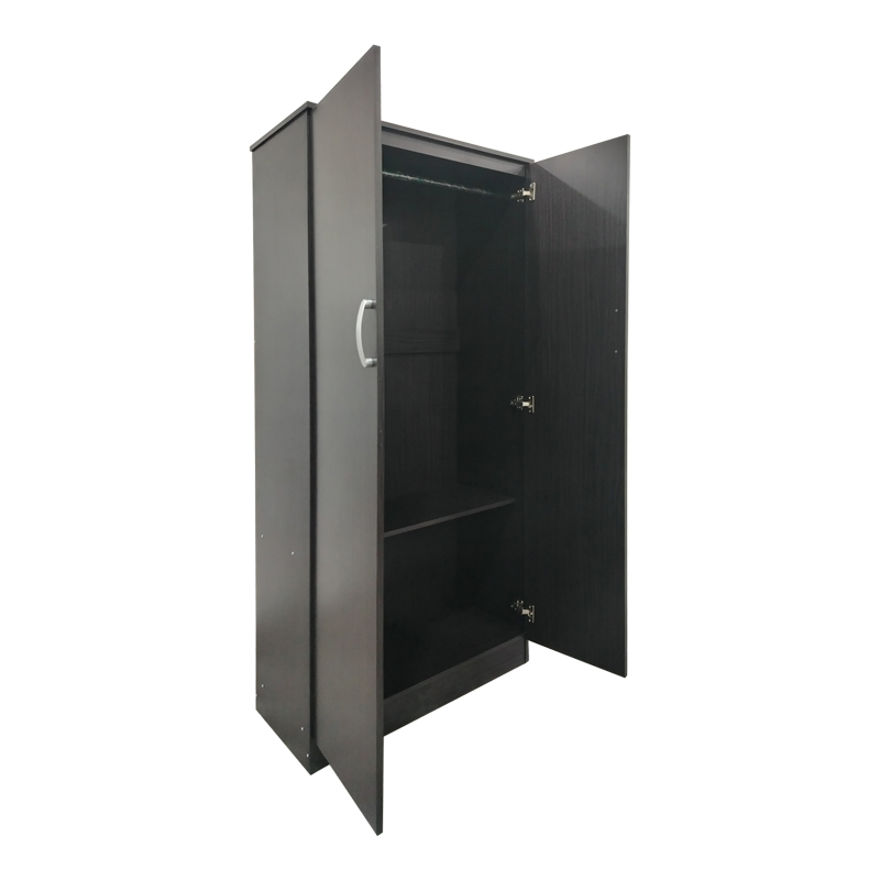 Ντουλάπα εξάφυλλη με πατάρι Athos pakoworld wenge 240x42x240εκ