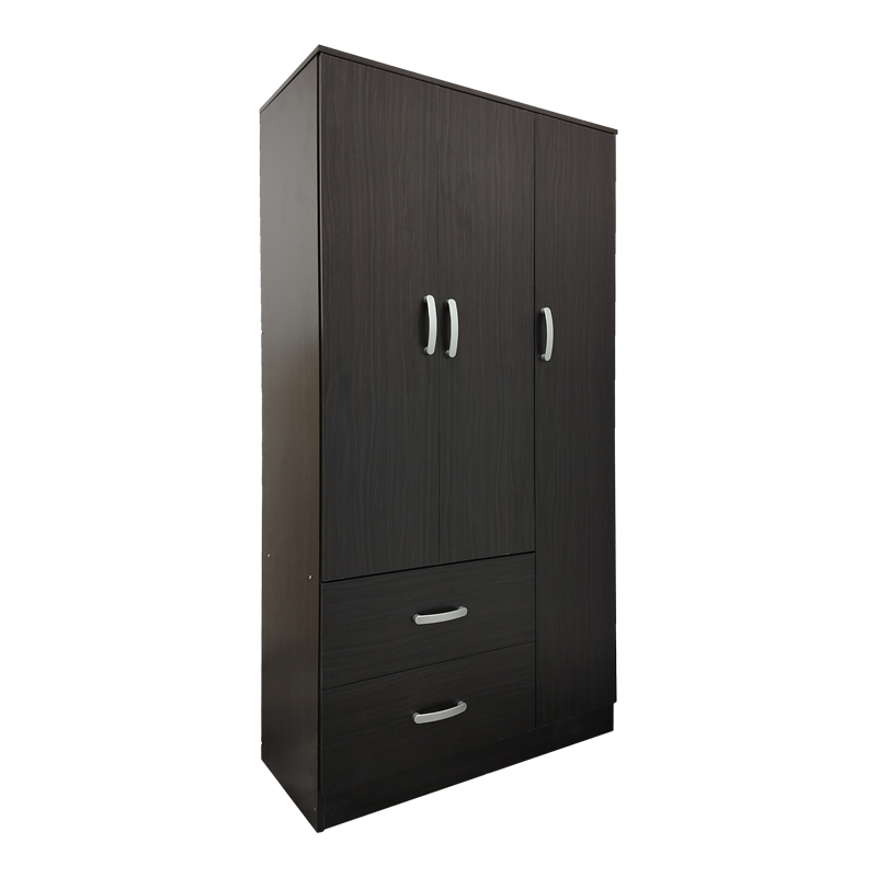 Ντουλάπα πεντάφυλλη με πατάρι Athos pakoworld wenge 170x42x240εκ