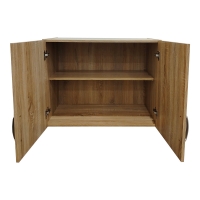 Ντουλάπα εξάφυλλη με πατάρι Athos ΙΙ pakoworld sonoma 240x42x240εκ
