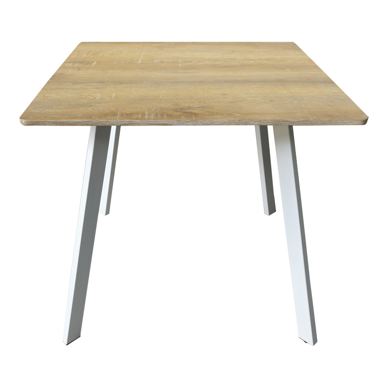 Τραπέζι Squaro pakoworld sonoma mdf με λευκά μεταλλικά πόδια 80x80x75εκ Τραπέζι Squaro pakoworld sonoma mdf με λευκά μεταλλικά πόδια 80x80x75εκ