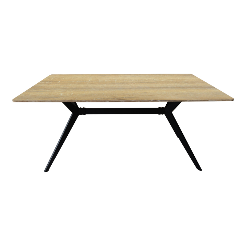 Τραπέζι Ezali pakoworld sonoma mdf με μαύρα μεταλλικά πόδια 160x90x75εκ Τραπέζι Ezali pakoworld sonoma mdf με μαύρα μεταλλικά πόδια 160x90x75εκ