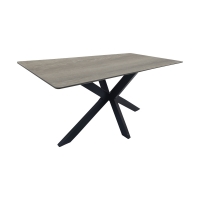 Τραπέζι Bethan pakoworld sonoma με γκρι mdf και μαύρο μέταλλο 160x80x75εκ Τραπέζι Bethan pakoworld sonoma με γκρι mdf και μαύρο μέταλλο 160x80x75εκ