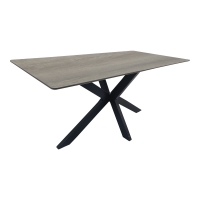 Τραπέζι Bethan pakoworld sonoma με γκρι mdf και μαύρο μέταλλο 180x90x75εκ Τραπέζι Bethan pakoworld sonoma με γκρι mdf και μαύρο μέταλλο 180x90x75εκ