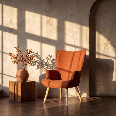 Πολυθρόνα-μπερζέρα Gerlina pakoworld terracotta ύφασμα με πόδι σε φυσική απόχρωση 71x64x94εκ Πολυθρόνα-μπερζέρα Gerlina pakoworld terracotta ύφασμα με πόδι σε φυσική απόχρωση 71x64x94εκ