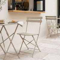 Καρέκλα Bistro pakoworld μεταλλική αναδιπλούμενη σε σαμπανί 42x46x82εκ Καρέκλα Bistro pakoworld μεταλλική αναδιπλούμενη σε σαμπανί 42x46x82εκ