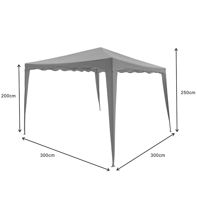 Κιόσκι Gazebo pakoworld μεταλλικός σκελετός - ύφασμα μπεζ 3x3m Κιόσκι Gazebo pakoworld μεταλλικός σκελετός - ύφασμα μπεζ 3x3m