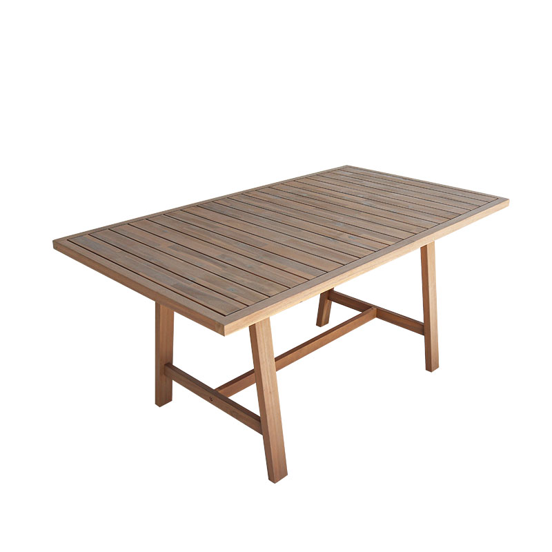 Τραπέζι Malibu pakoworld μασίφ ξύλο ακακίας σε φυσική απόχρωση 180x90x75εκ