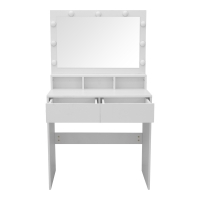 Τουαλέτα κρεβατοκάμαρας Vanity pakoworld με led λευκό 80x40x140εκ