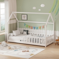 Παιδικό κρεβάτι Bambie με κιγκλίδωμα τ. Montessori pakoworld ξύλο πεύκου λευκό 90x190εκ Παιδικό κρεβάτι Bambie με κιγκλίδωμα τ. Montessori pakoworld ξύλο πεύκου λευκό 90x190εκ