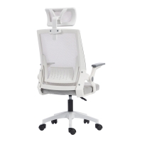 Καρέκλα γραφείου Plymot pakoworld λευκή - mesh γκρι 48x58x112-122εκ Καρέκλα γραφείου Plymot pakoworld λευκή - mesh γκρι 48x58x112-122εκ