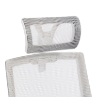 Καρέκλα γραφείου Plymot pakoworld λευκή - mesh γκρι 48x58x112-122εκ Καρέκλα γραφείου Plymot pakoworld λευκή - mesh γκρι 48x58x112-122εκ