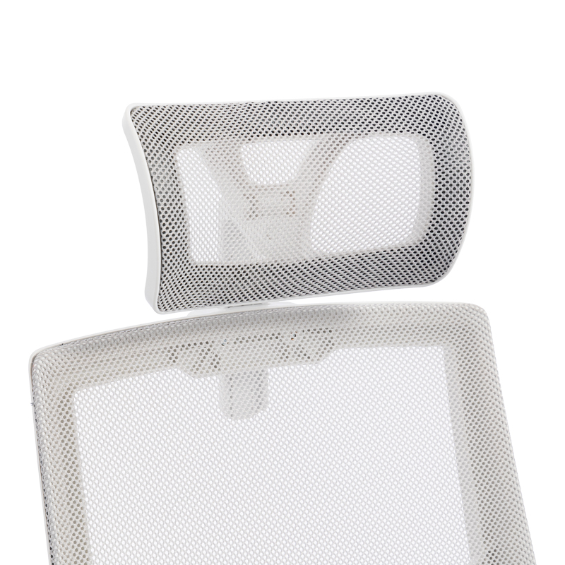 Καρέκλα γραφείου Plymot pakoworld λευκή - mesh γκρι 48x58x112-122εκ Καρέκλα γραφείου Plymot pakoworld λευκή - mesh γκρι 48x58x112-122εκ